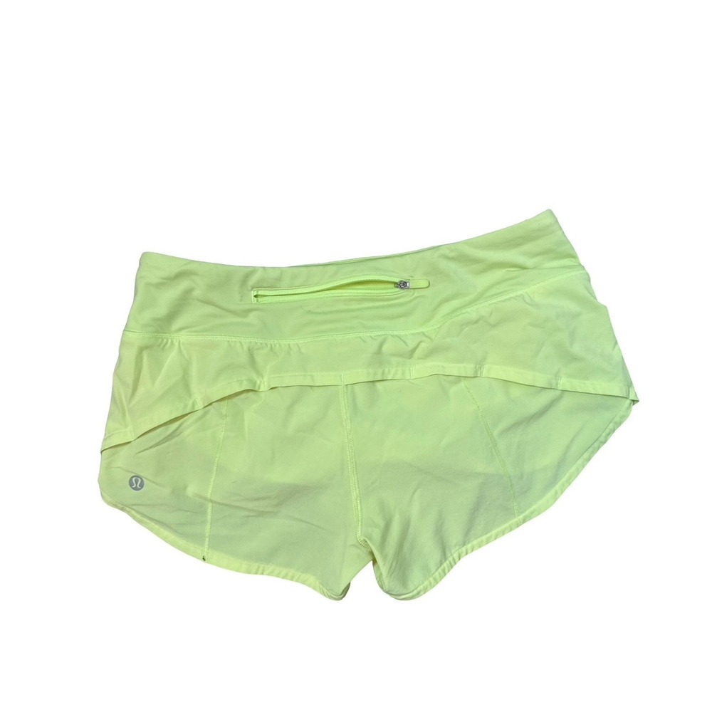 Lululemon Speed Up Low-Rise Lined Short 2.5 Electric Lemon Neon Yellow Size 4